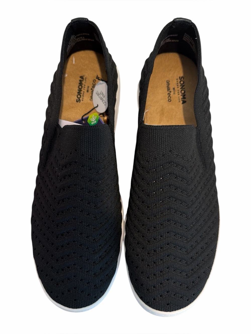 SONOMA Catahoula Black Comfort Knit Women’s Slip On Shoes size 10